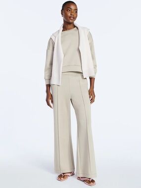 Scoop Cream Wide-Leg Scuba Pants with Front Seam - NWT XXL (20)
